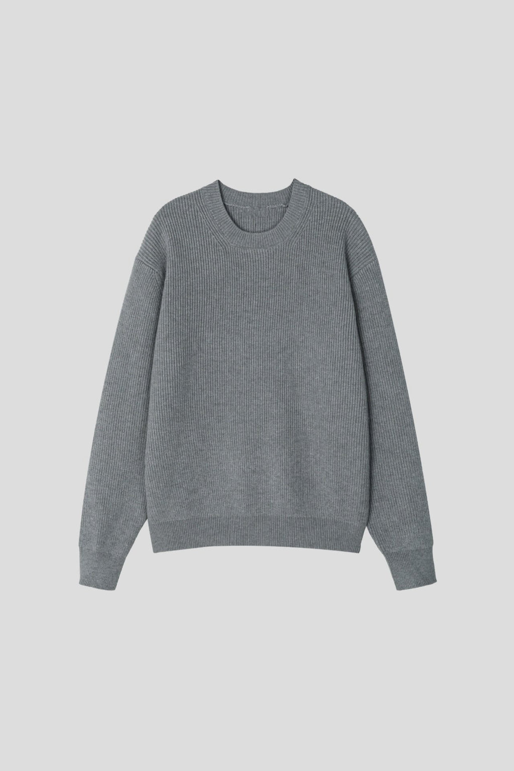 純色圓領針織上衣