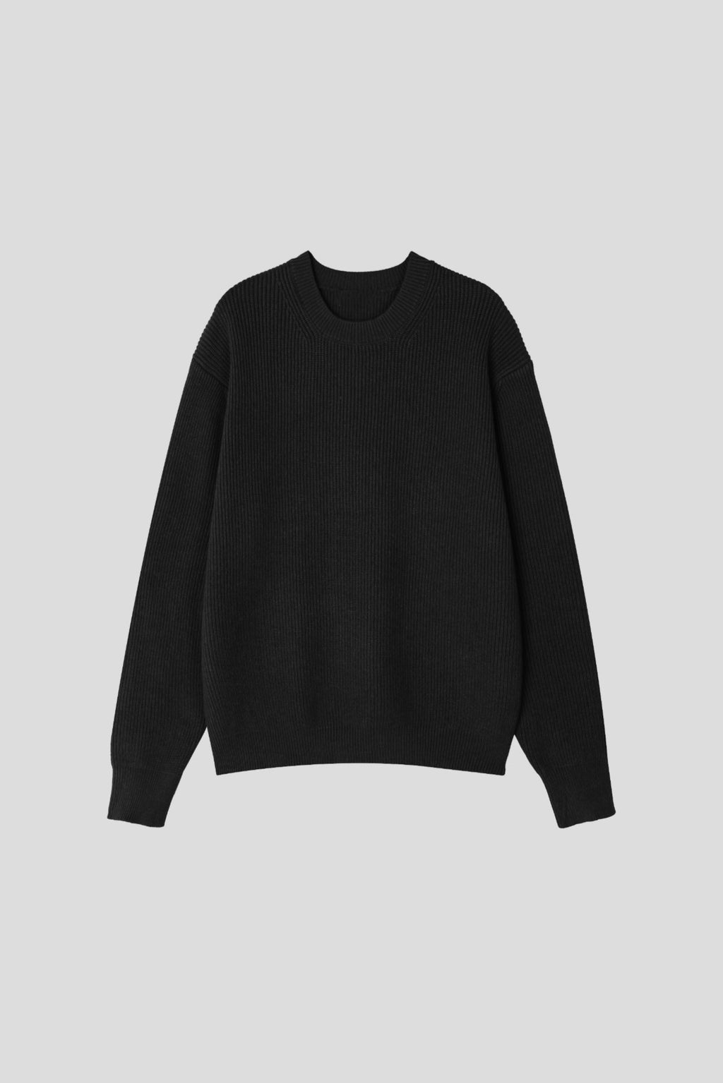 純色圓領針織上衣