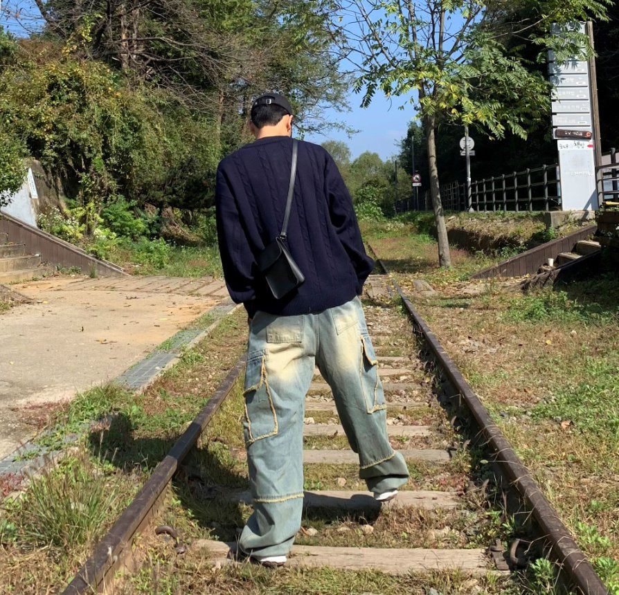 麻花亨利針織衫