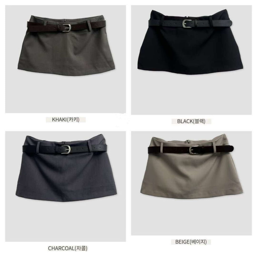 皮帶短裙
