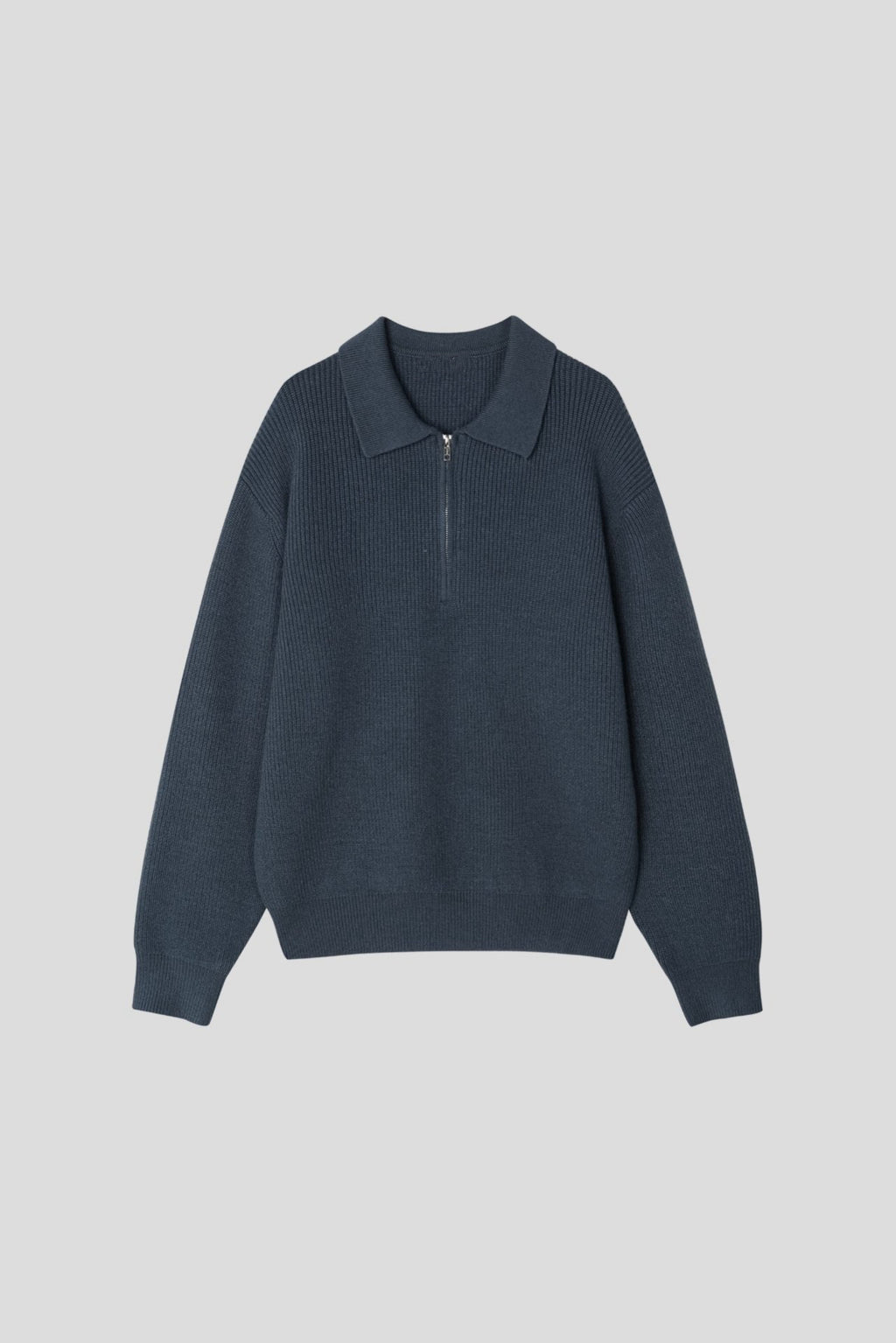 半拉鍊長袖針織冷衫