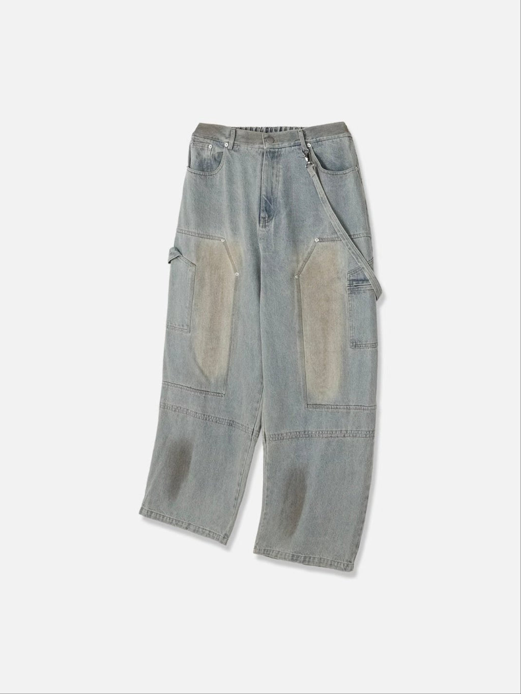 造舊工裝洗水牛仔褲