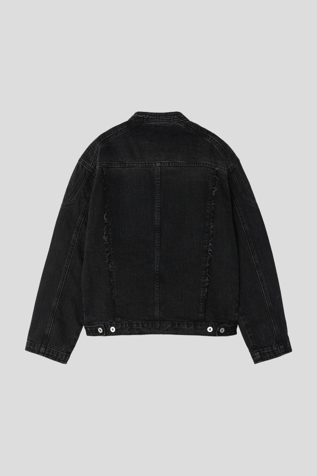 立領機車牛仔外套