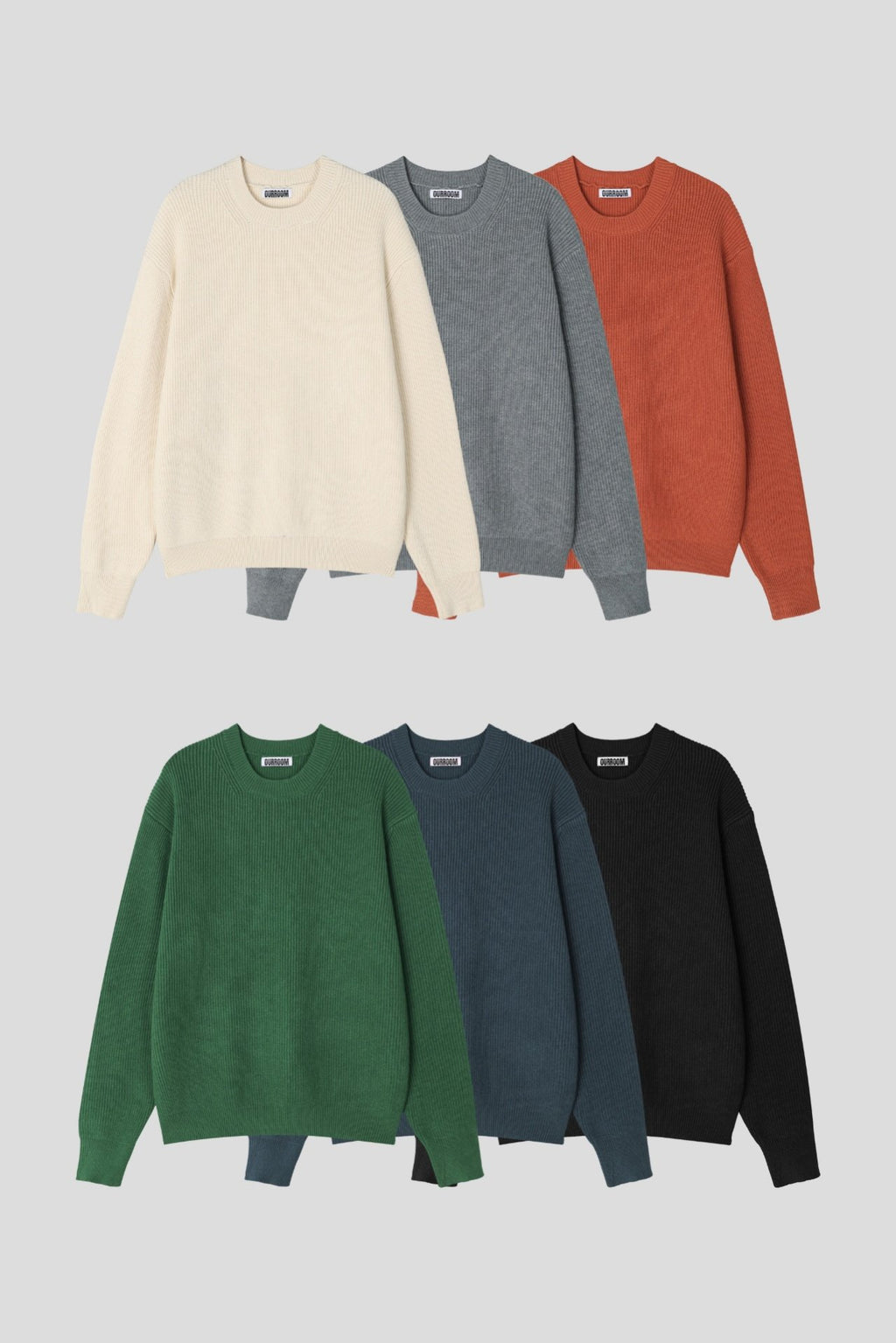 純色圓領針織上衣