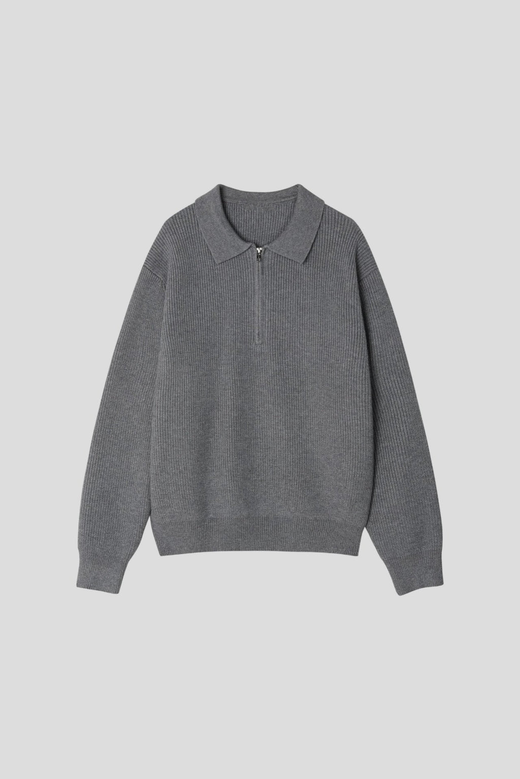 半拉鍊長袖針織冷衫