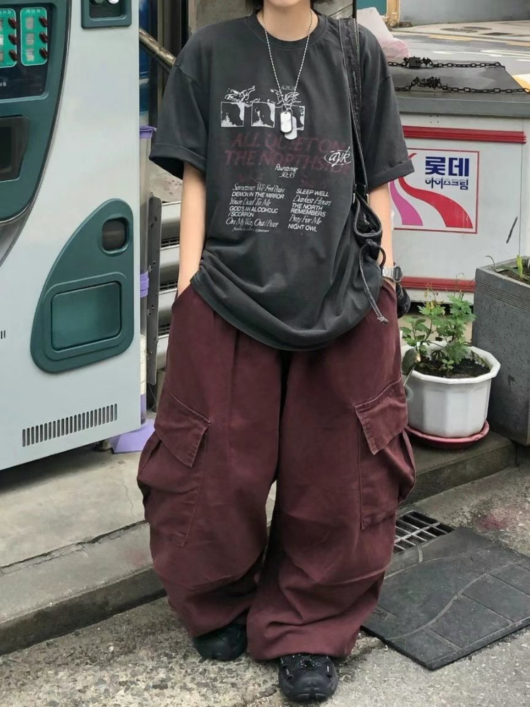 👦🏻👧🏻可穿 - 美式復古寬鬆短袖T恤