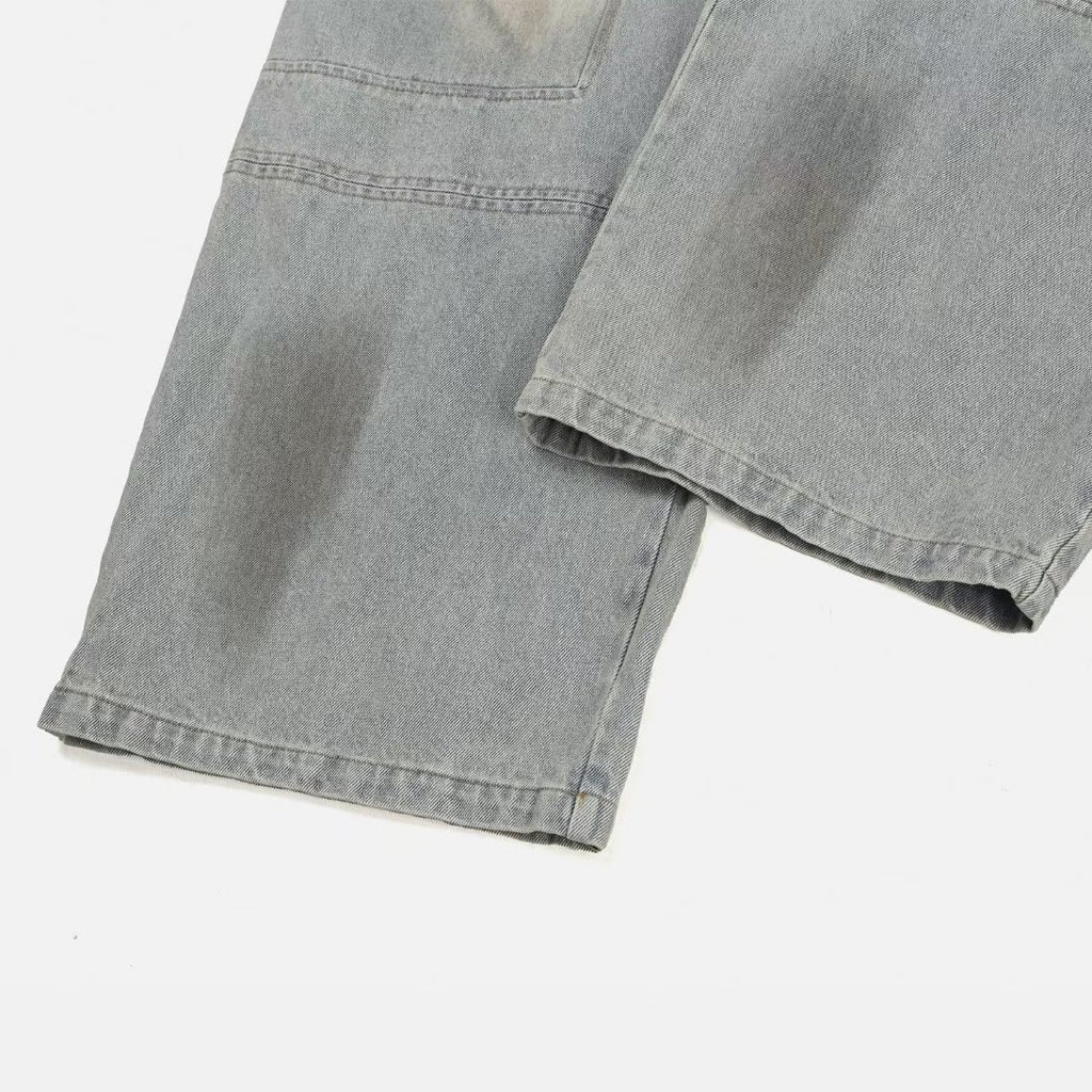 造舊工裝洗水牛仔褲