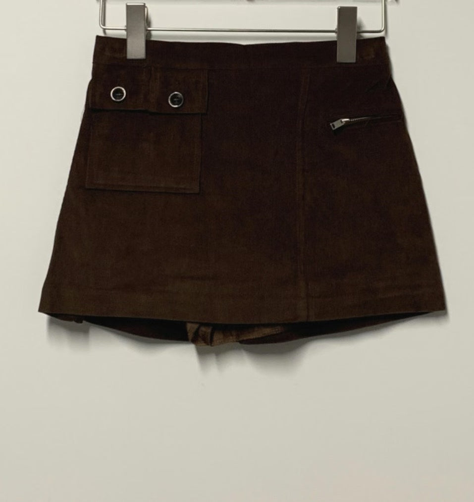 燈芯絨短裙