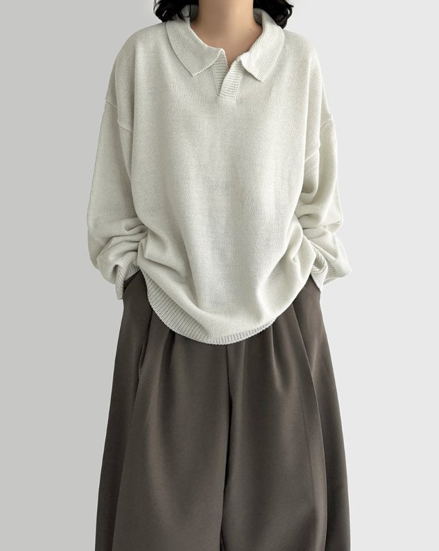 開領針織冷衫