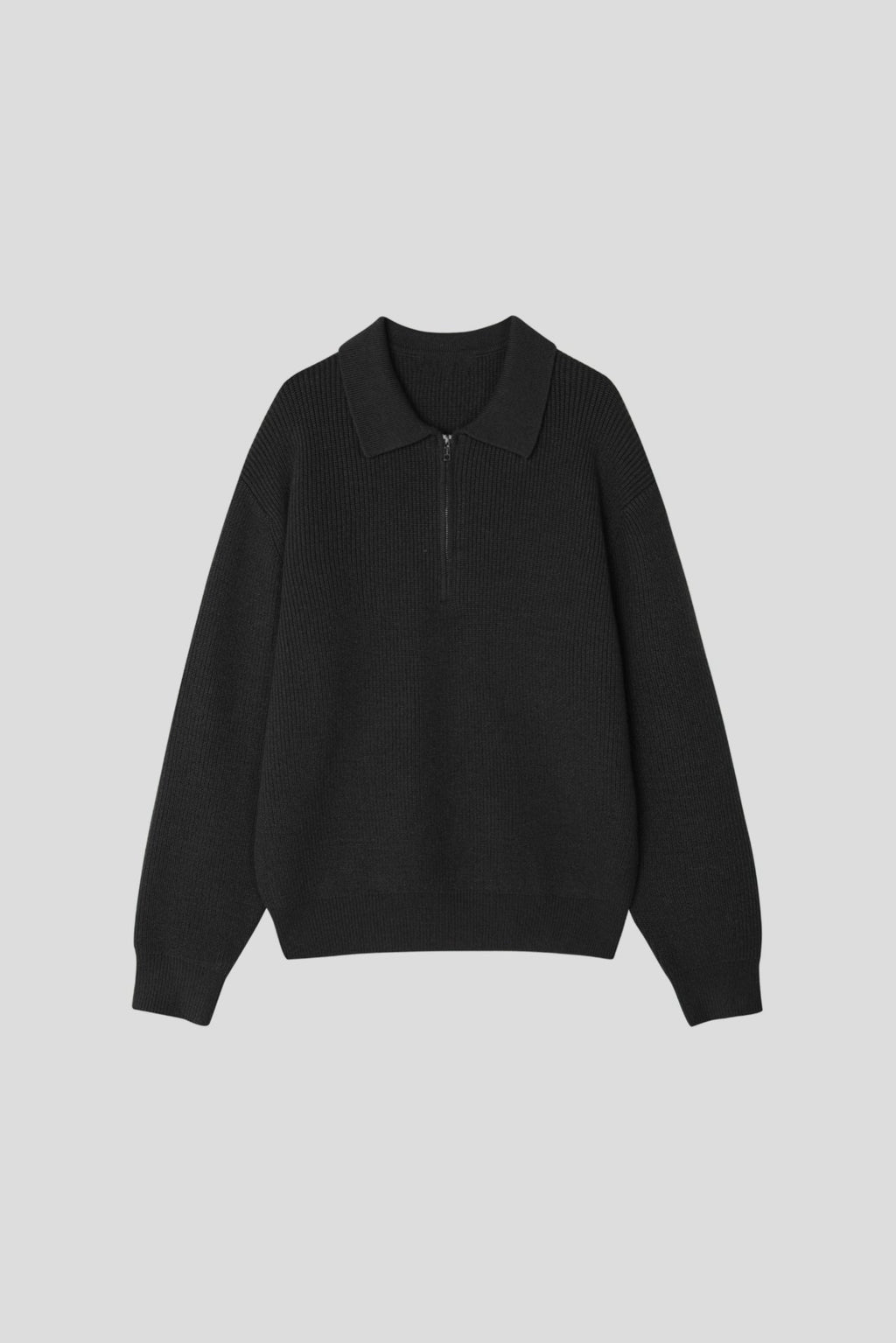 半拉鍊長袖針織冷衫