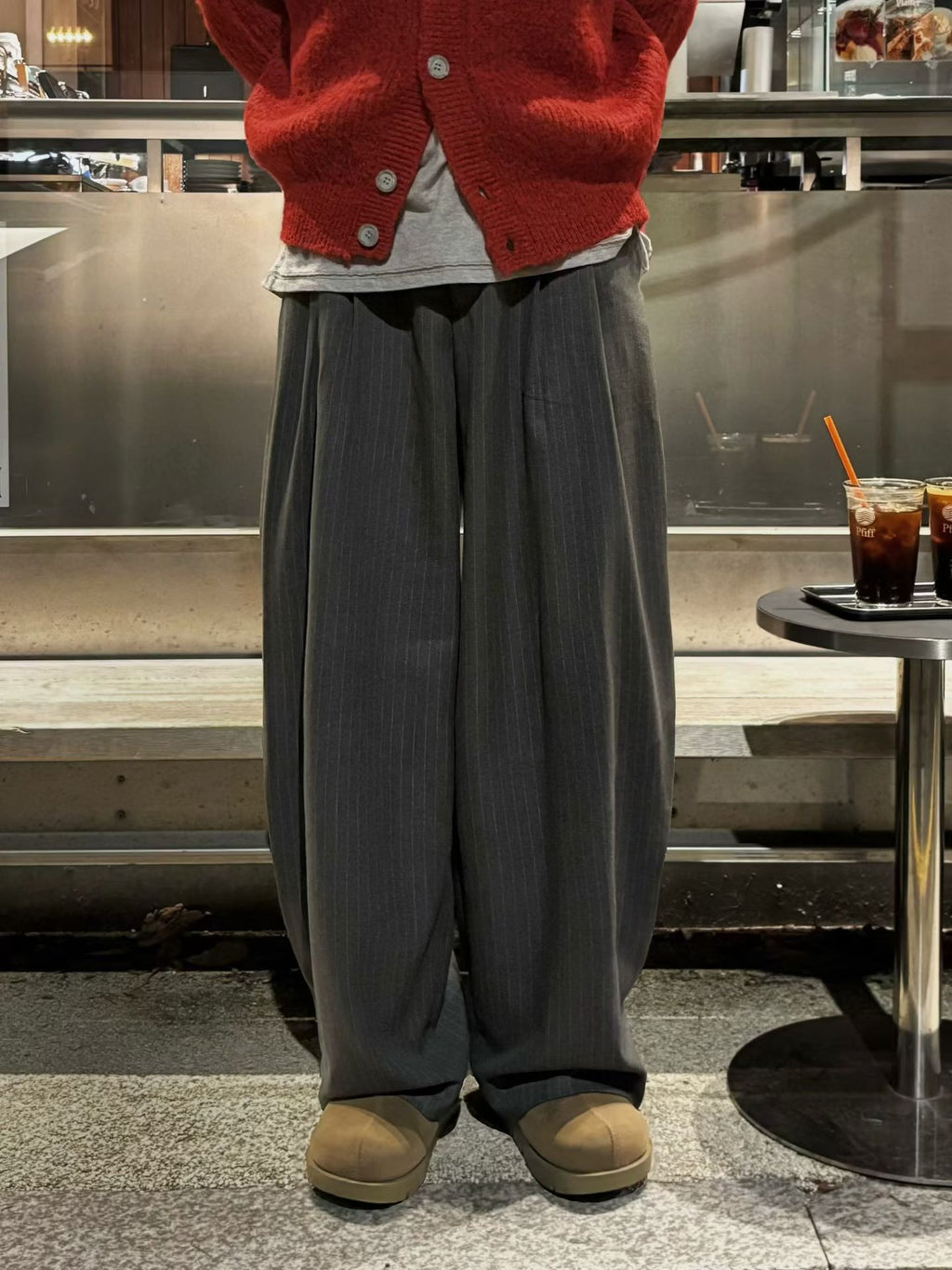 休閒風暗紋西褲