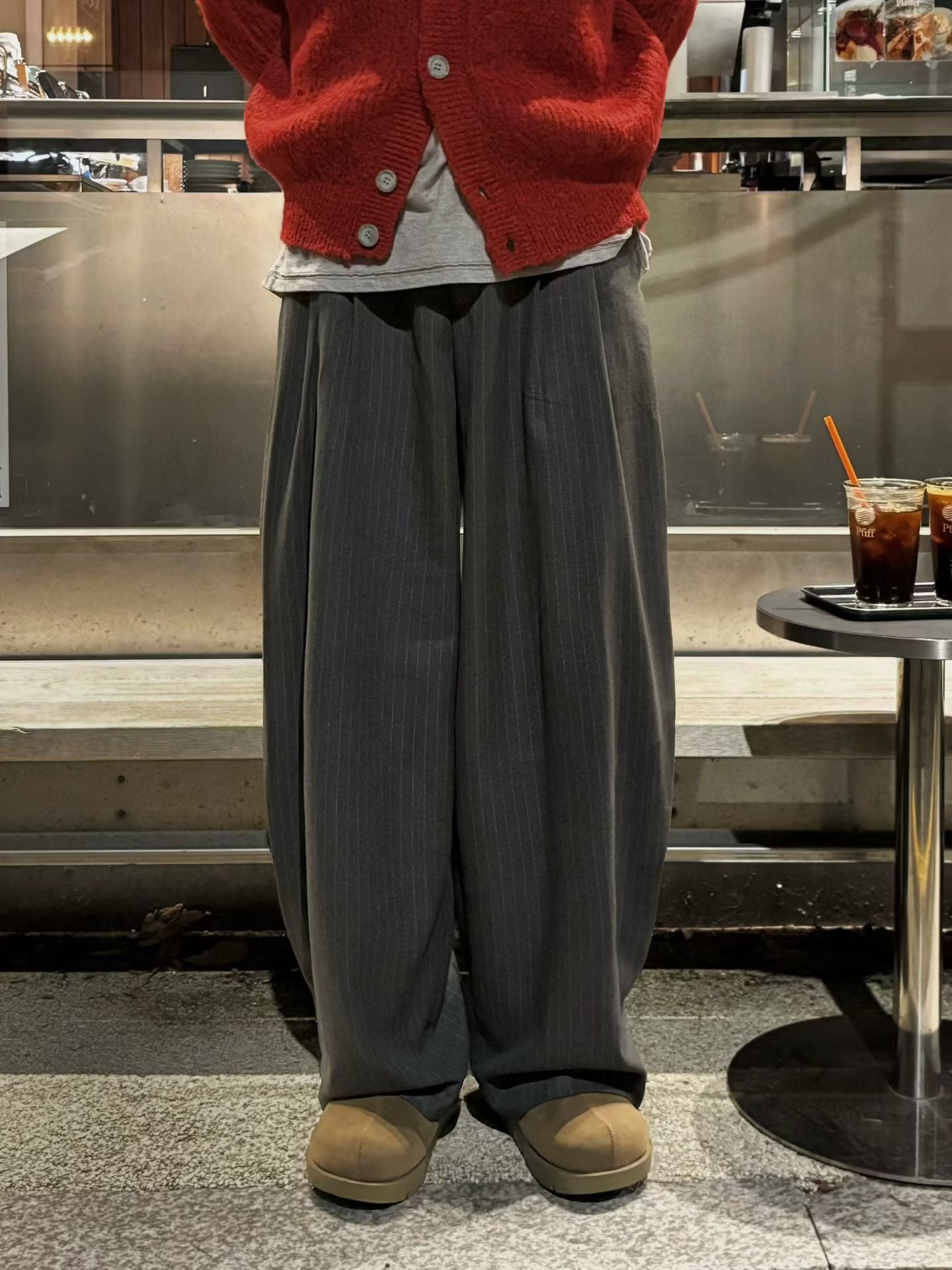 休閒風暗紋西褲