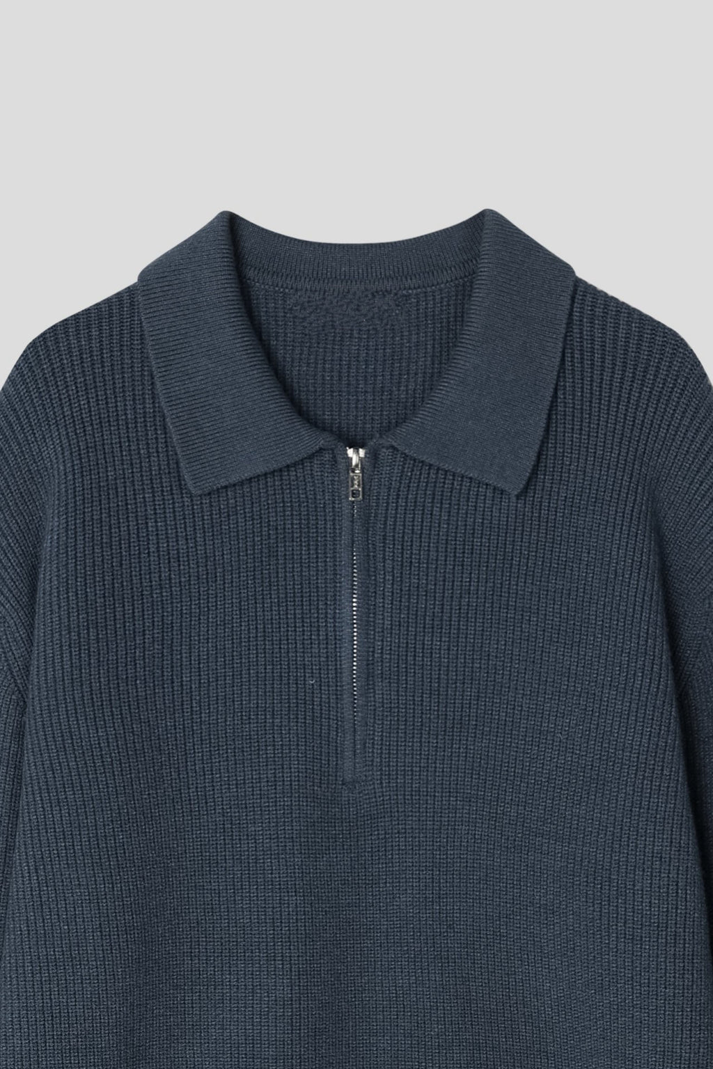 半拉鍊長袖針織冷衫