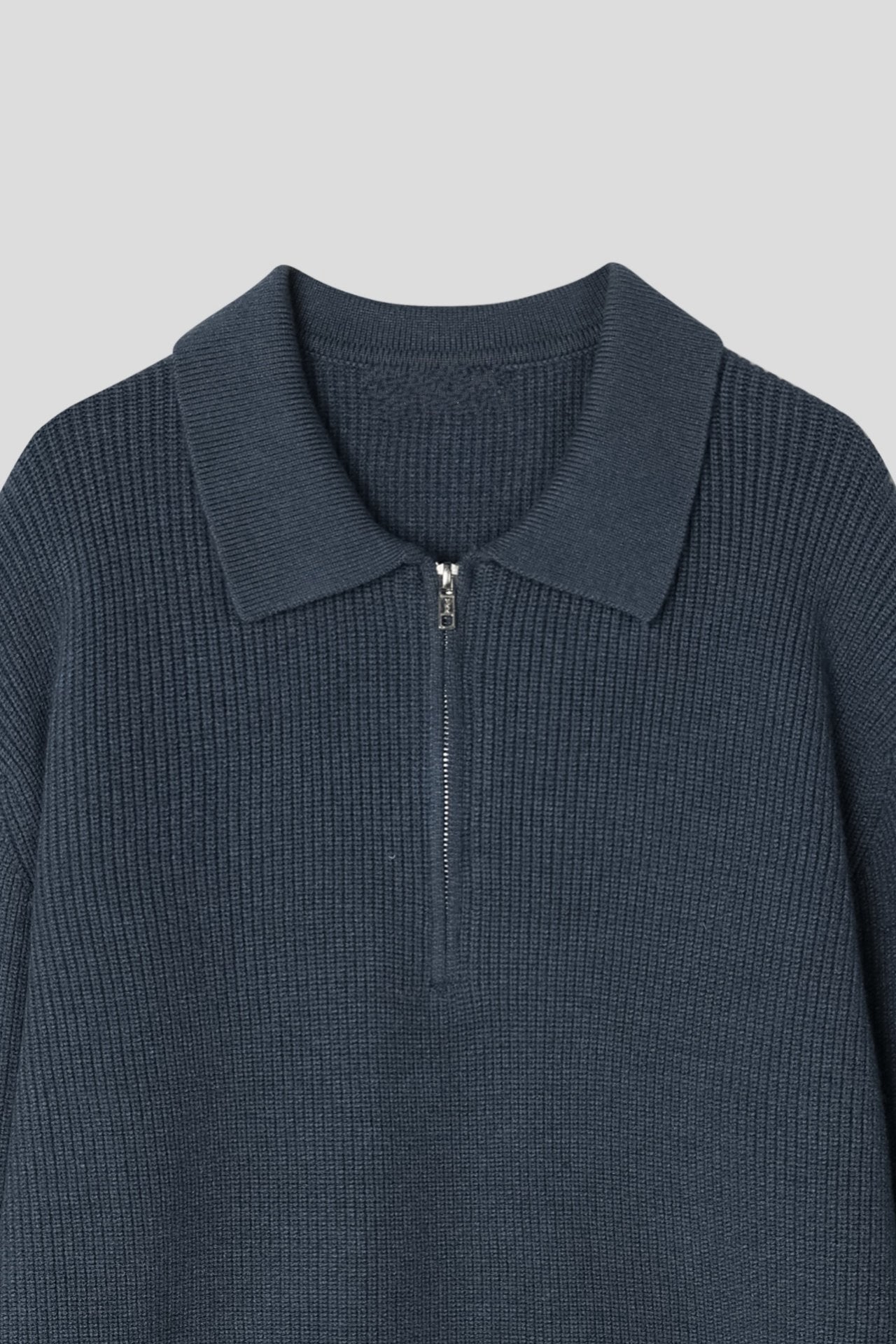 半拉鍊長袖針織冷衫