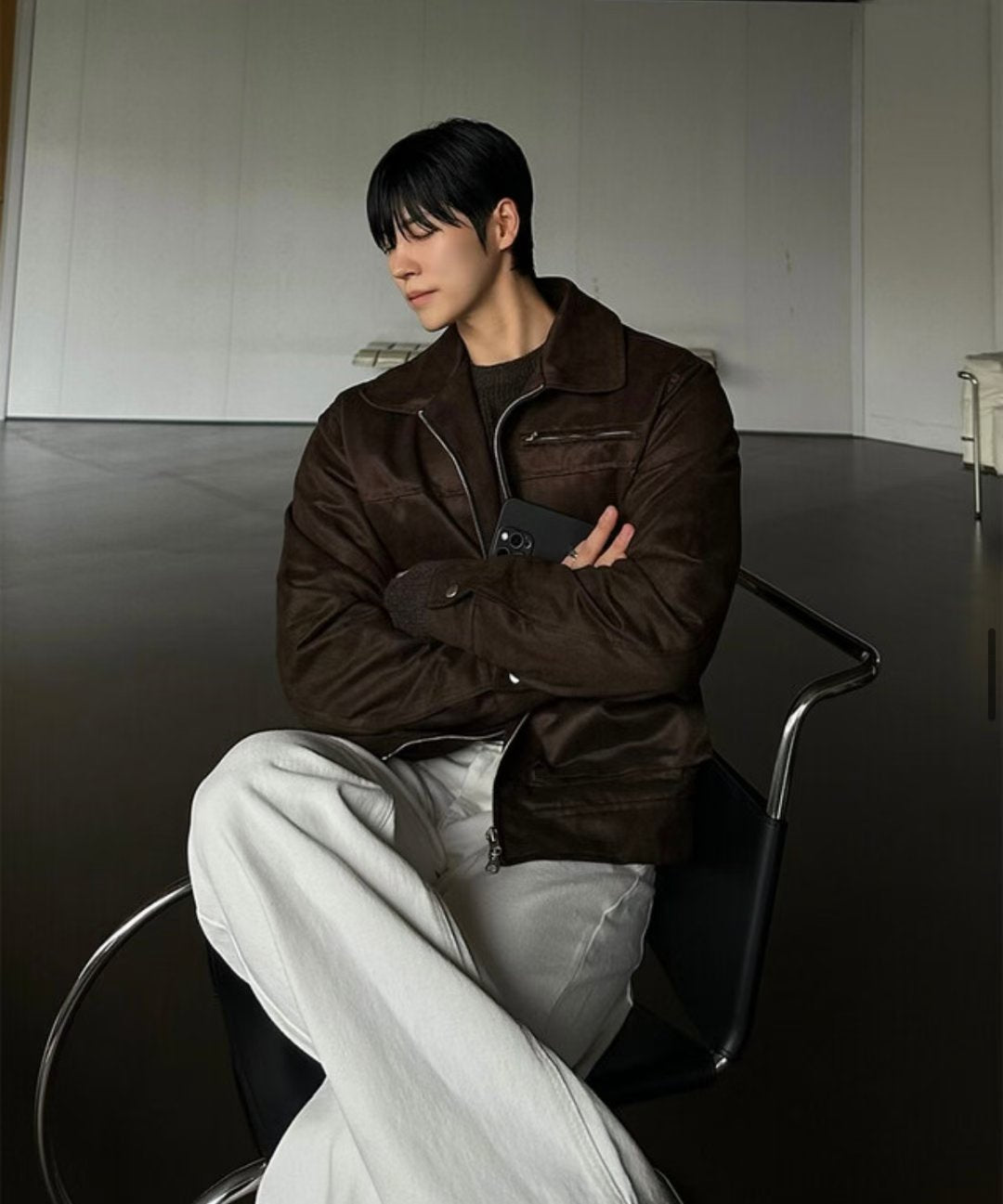 塗層絨面革夾克