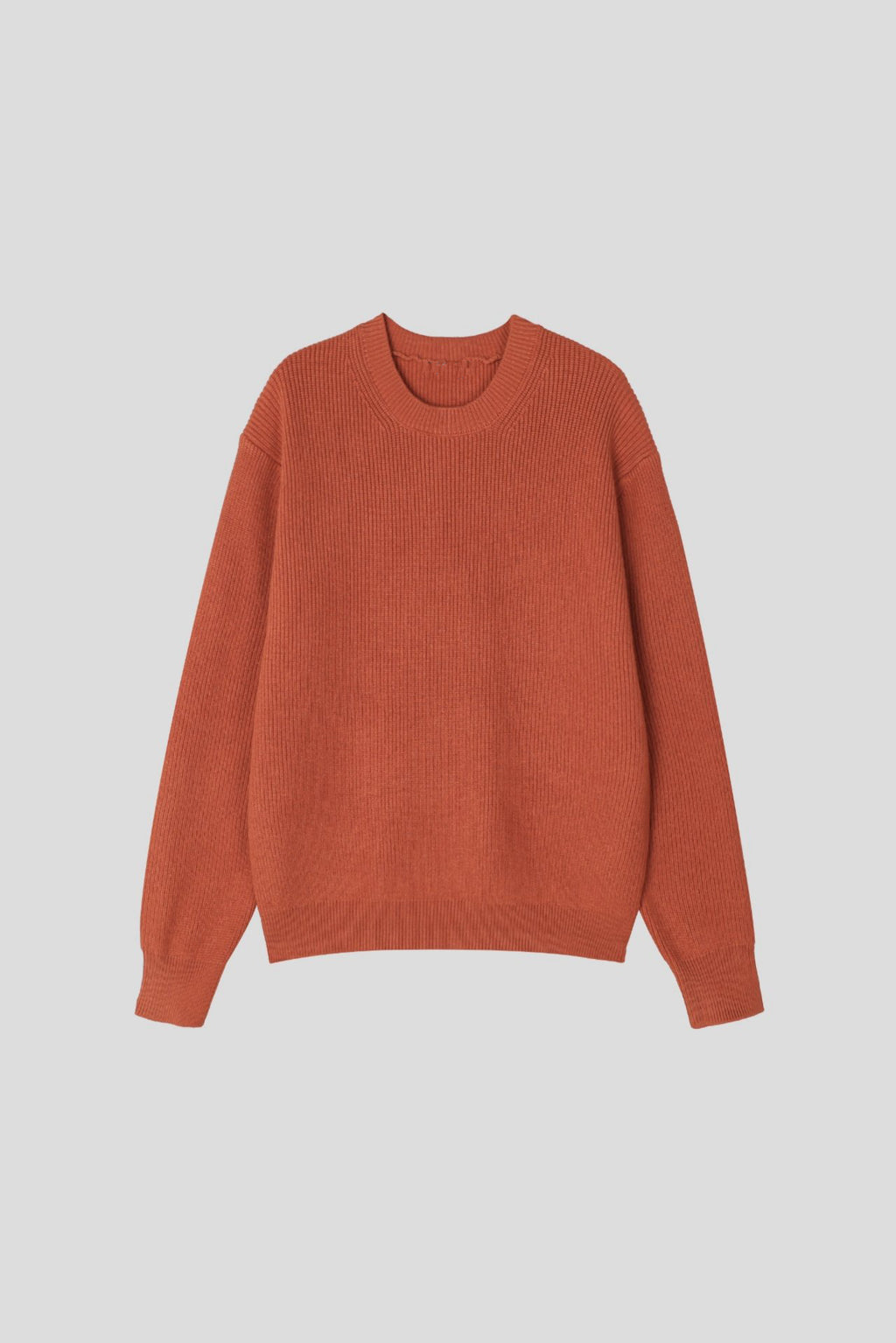 純色圓領針織上衣