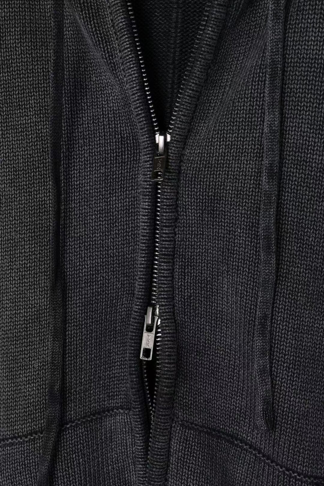 洗水連帽拉鍊外套