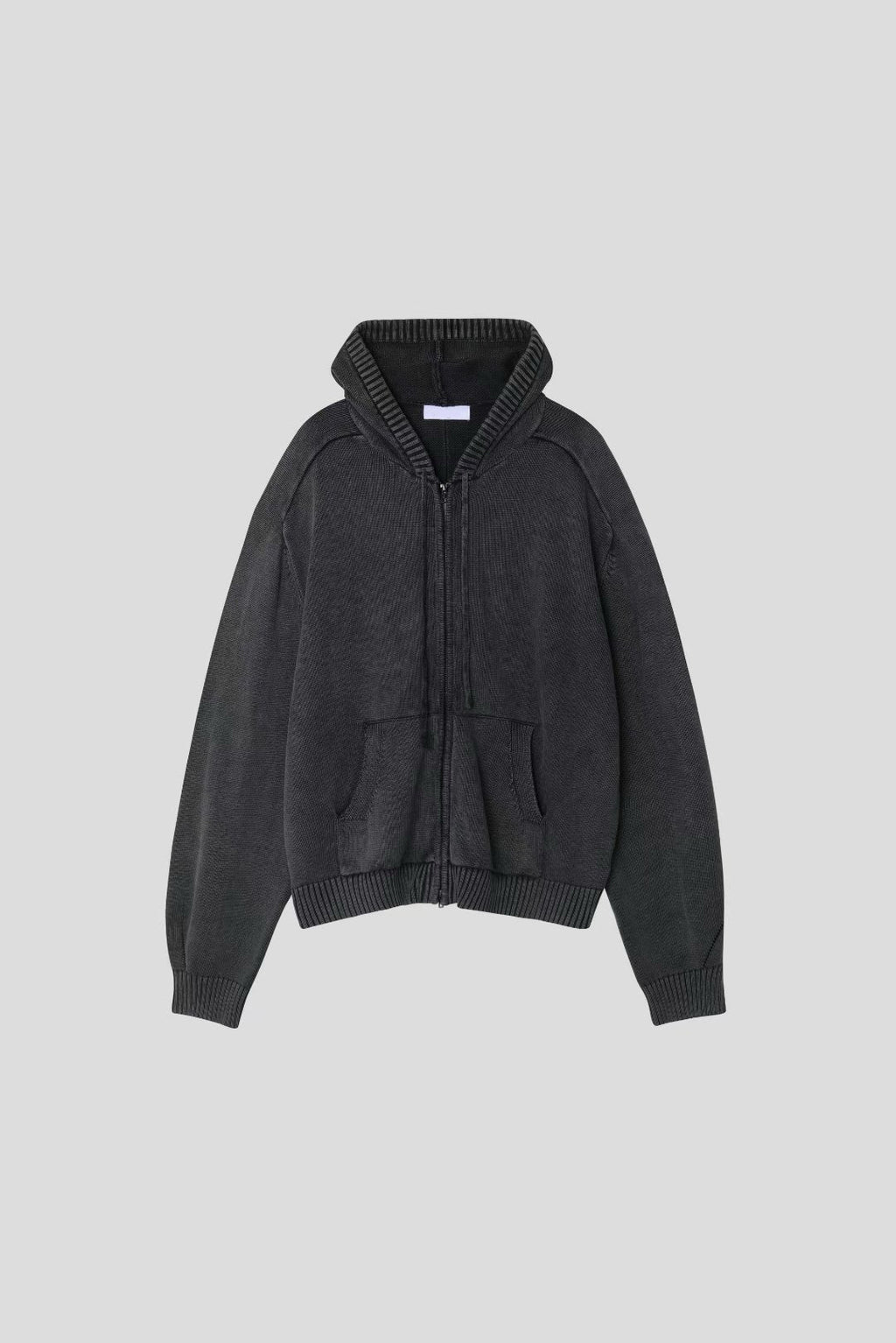 洗水連帽拉鍊外套