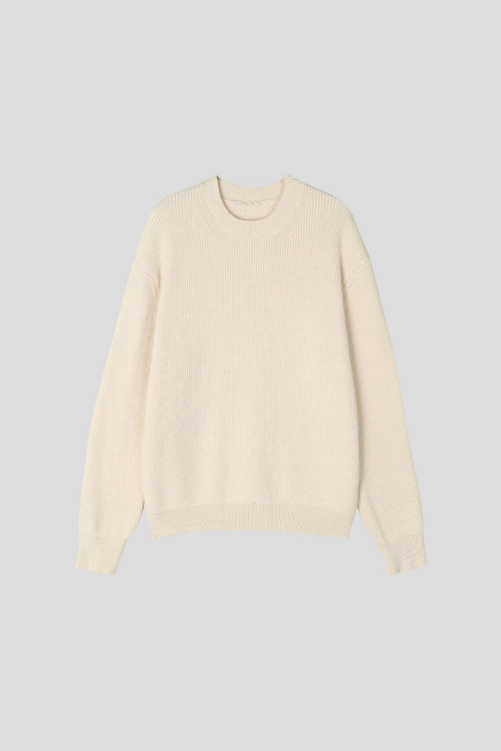 純色圓領針織上衣