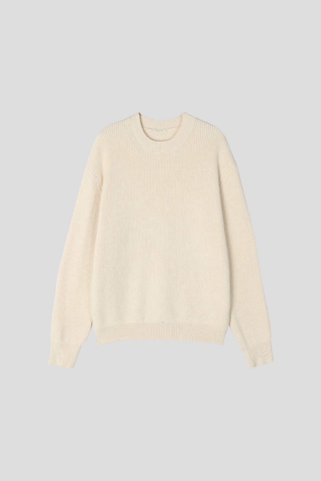 純色圓領針織上衣