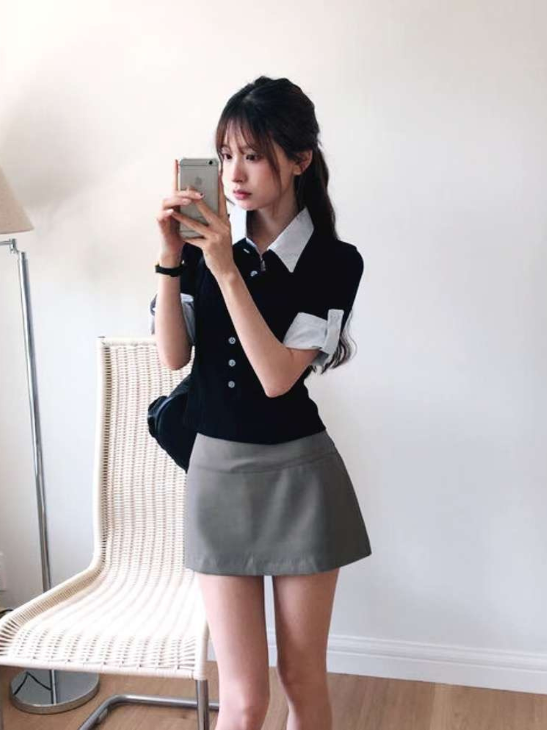 修身顯瘦A字短裙