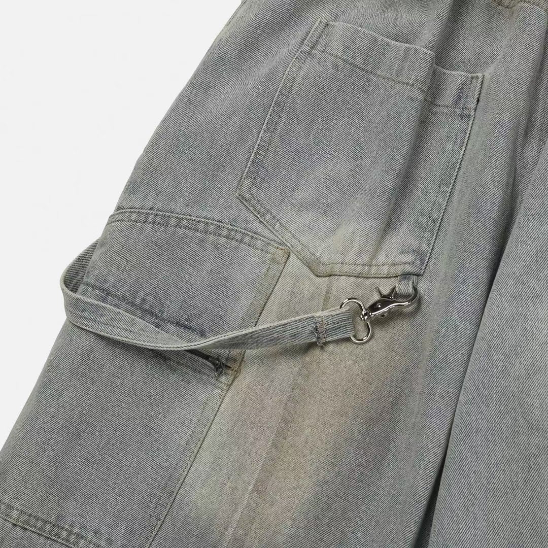 造舊工裝洗水牛仔褲