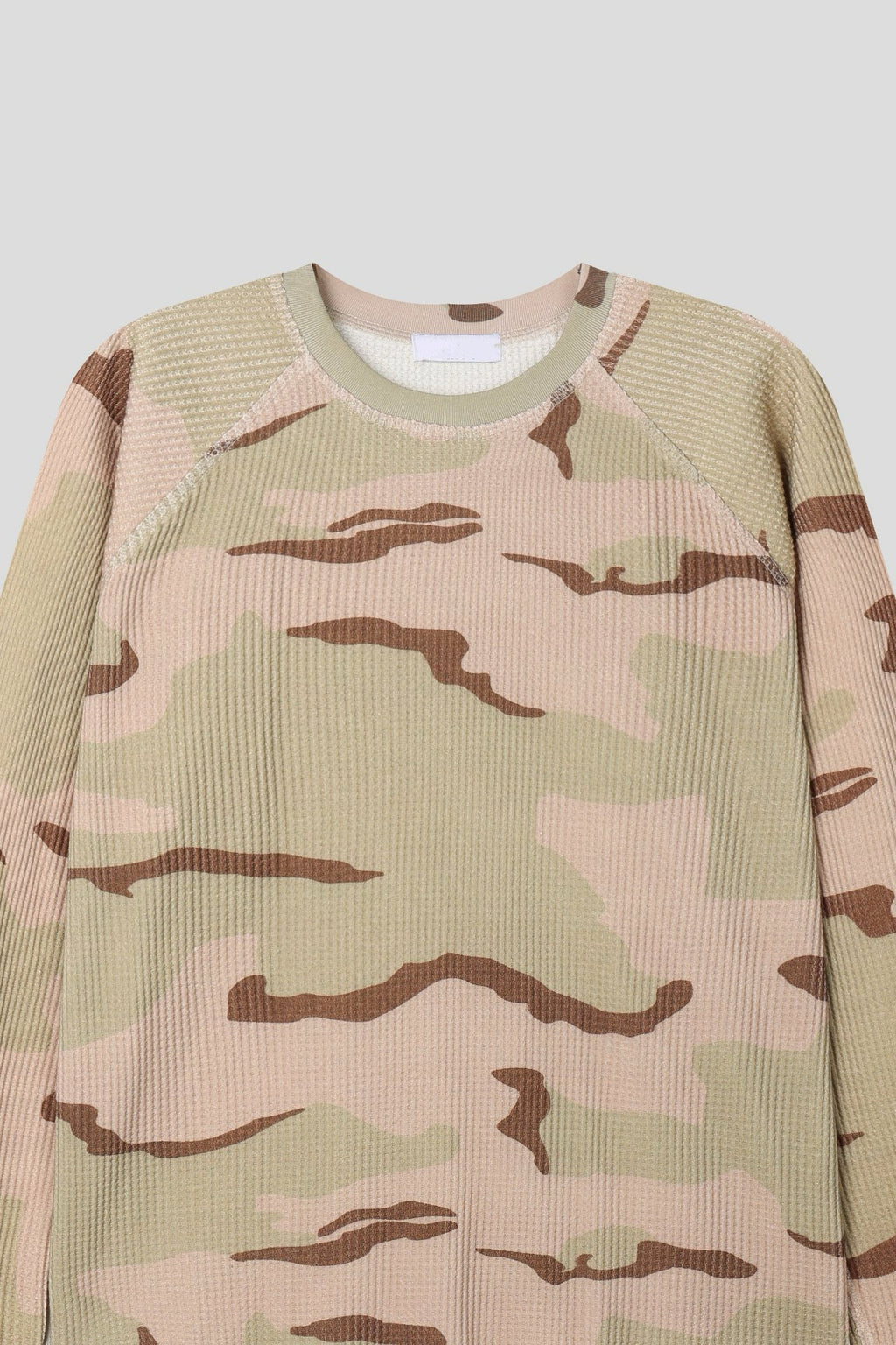 迷彩華夫格長袖上衣