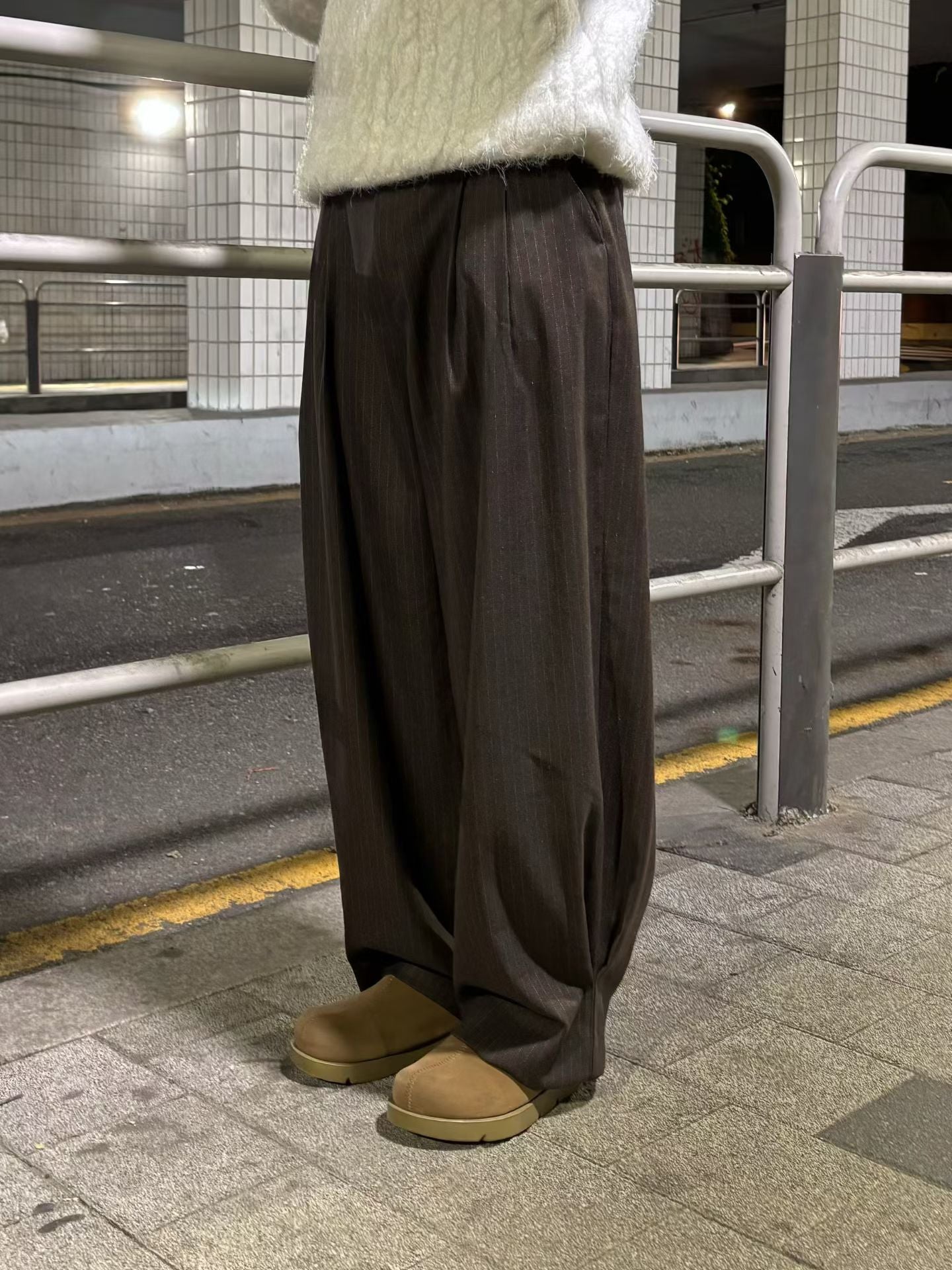 休閒風暗紋西褲