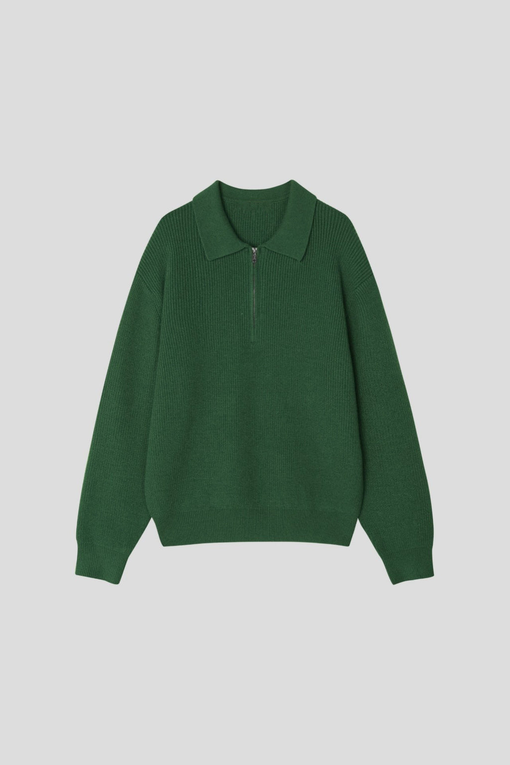 半拉鍊長袖針織冷衫