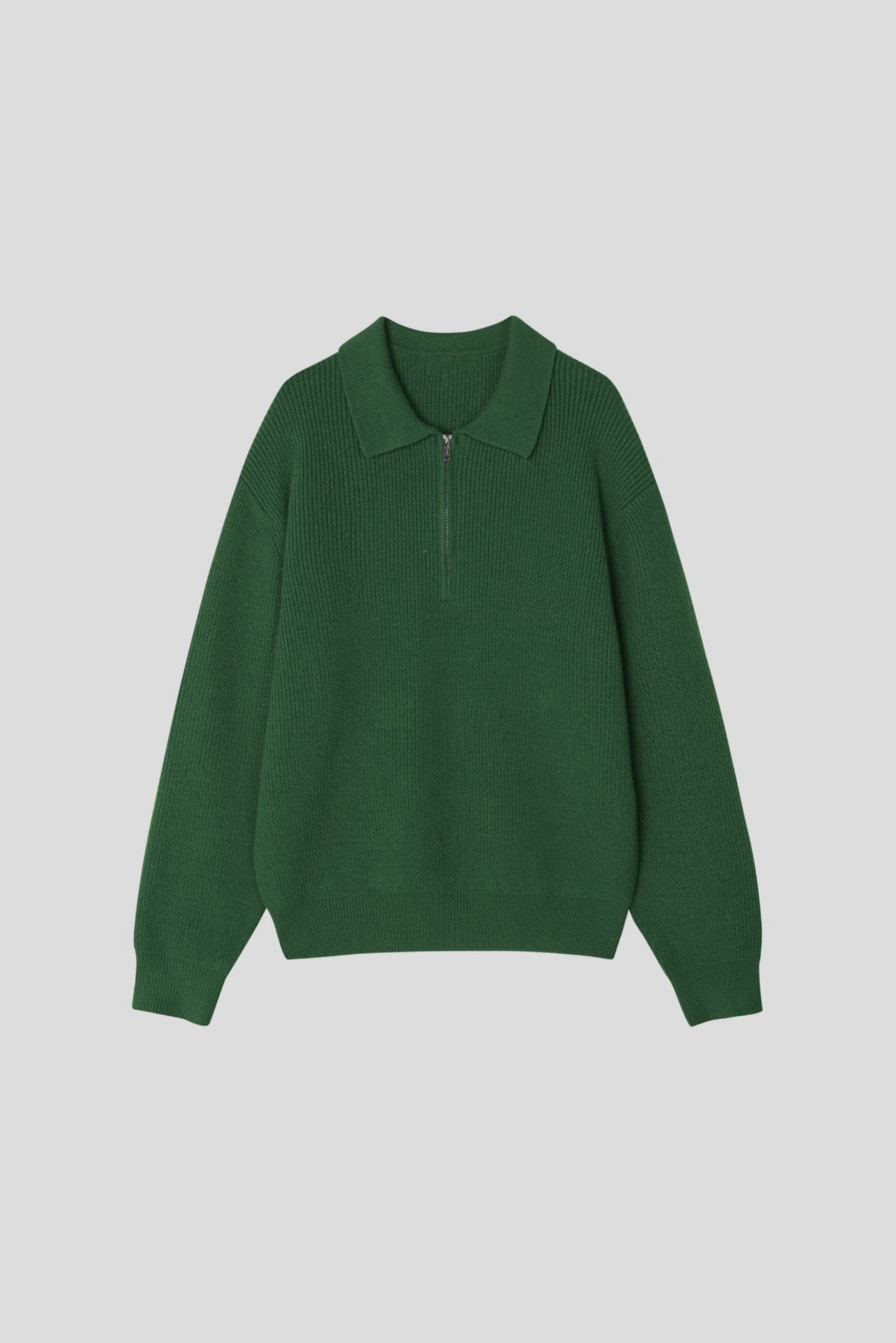 半拉鍊長袖針織冷衫