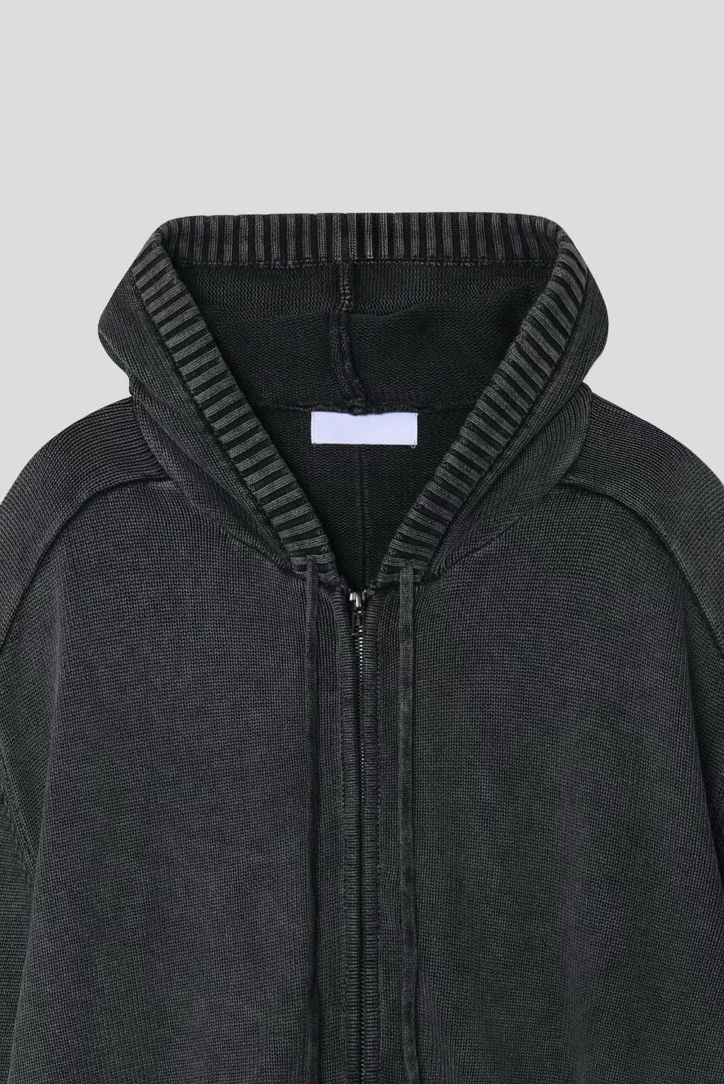 洗水連帽拉鍊外套