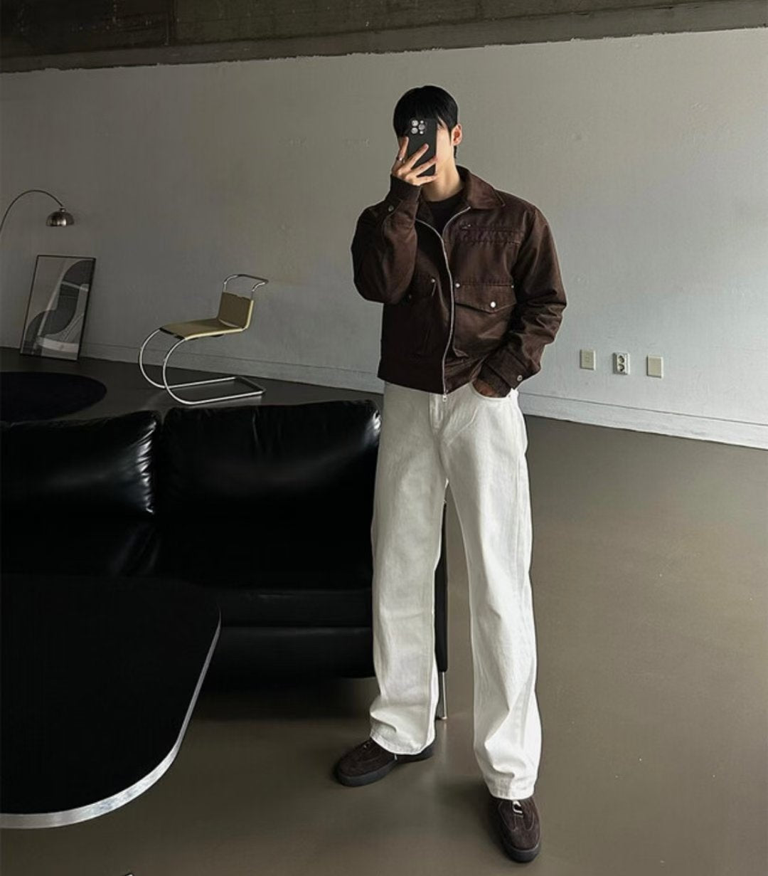 塗層絨面革夾克