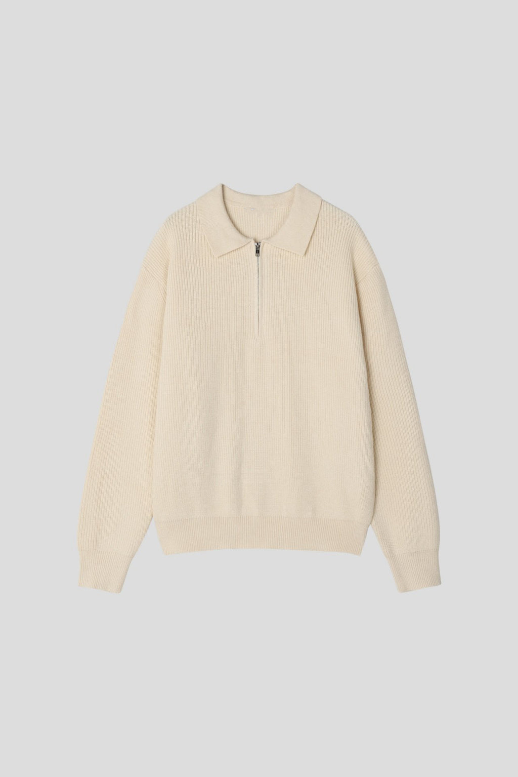 半拉鍊長袖針織冷衫