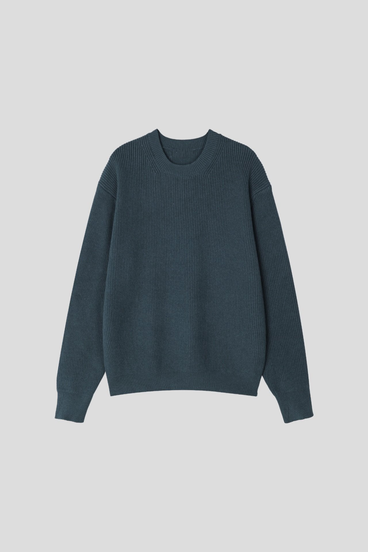 純色圓領針織上衣