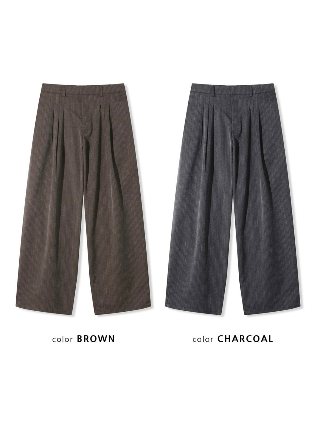 👦🏻👧🏻可穿 - 人字紋條紋休閒闊腳褲